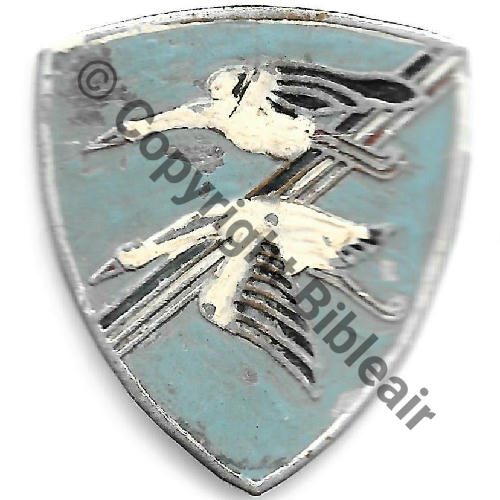 CIG A1053 1946.47 NH GC.1.2 CIGOGNES INDO  SM Tube long Dos lisse irreg No65 Peint cigognes blanches Src.mian04nou 230EurInv 